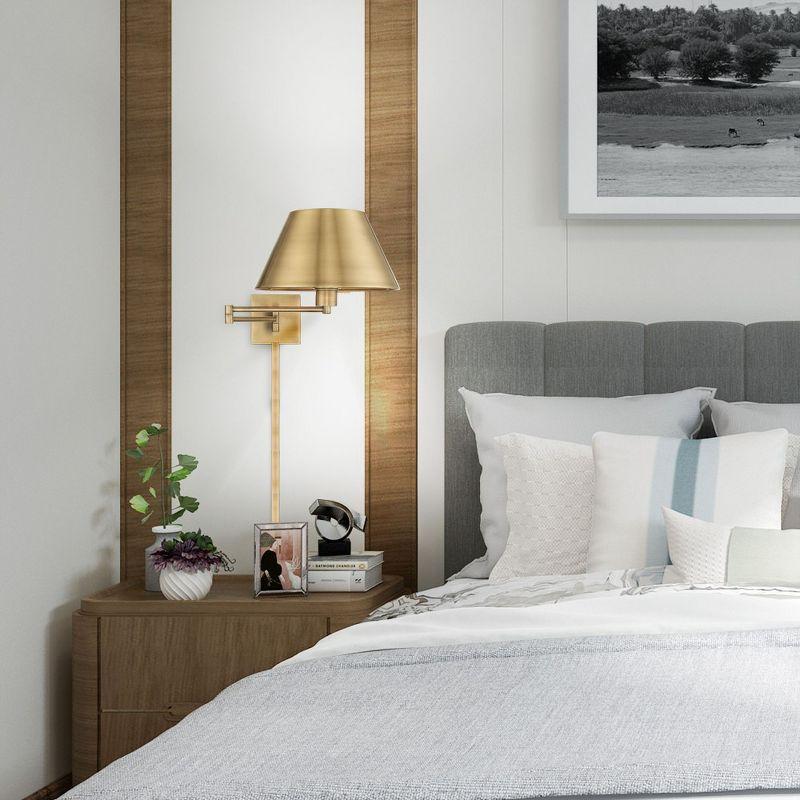 Brevan Steel Swing Arm Sconce