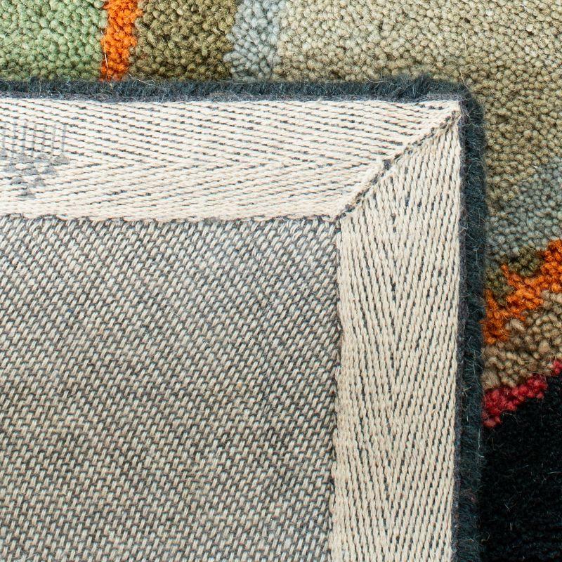 Soho SOH921 Hand Tufted Indoor Area Rug - Black/Multi - 8'x8' - Safavieh