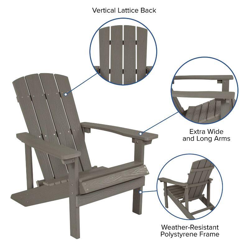 Cottage Comfort Gray High-Back Polystyrene Resin Adirondack Chairs (2-Pack)