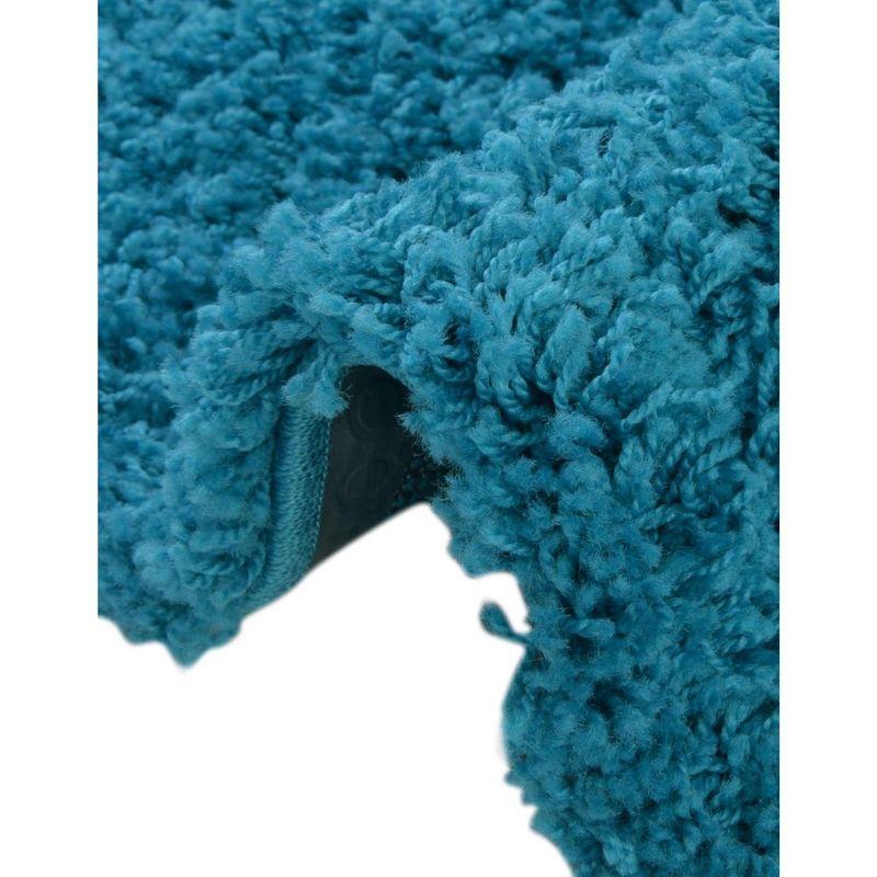 Unique Loom 8' 0 x 10' 0 Solid Shag Turquoise Area Rug
