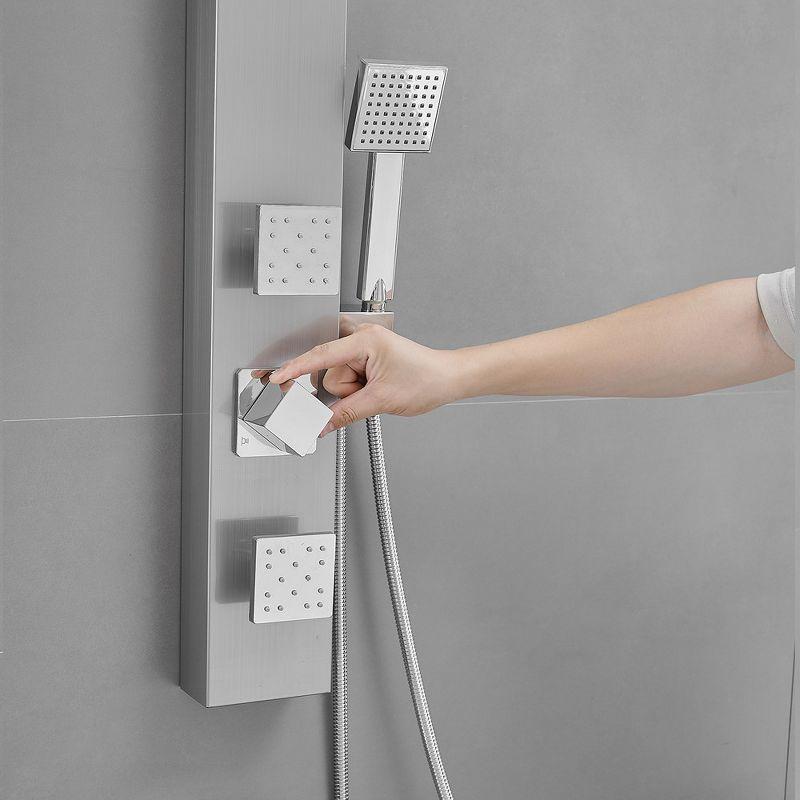 BWE 2-Shower Tower Shower Panel System with Adjustable Rain Shower Head and Handheld Shower Rod