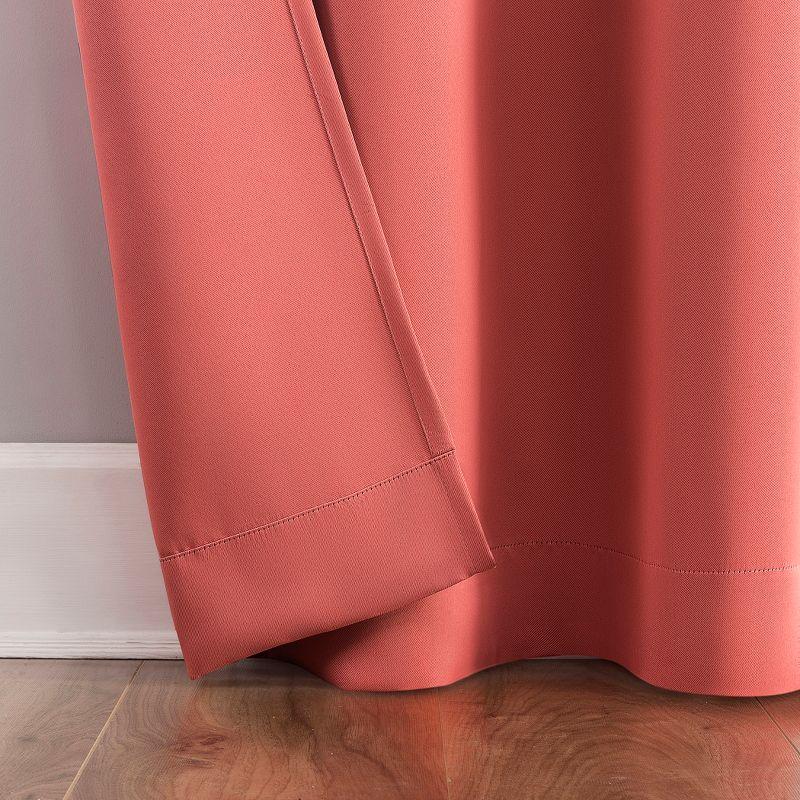 40"x95" Sun Zero Blackout Riley Kids' Bedroom Grommet Curtain Panel Sunset Coral: Energy Efficient, Noise Reduction