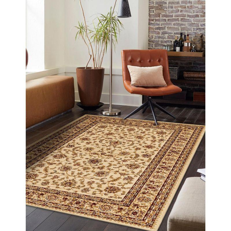 Unique Loom Voyage Collection Area Rug - St. Louis (10'  x 14' 1" Rectangle Cream/Brown)