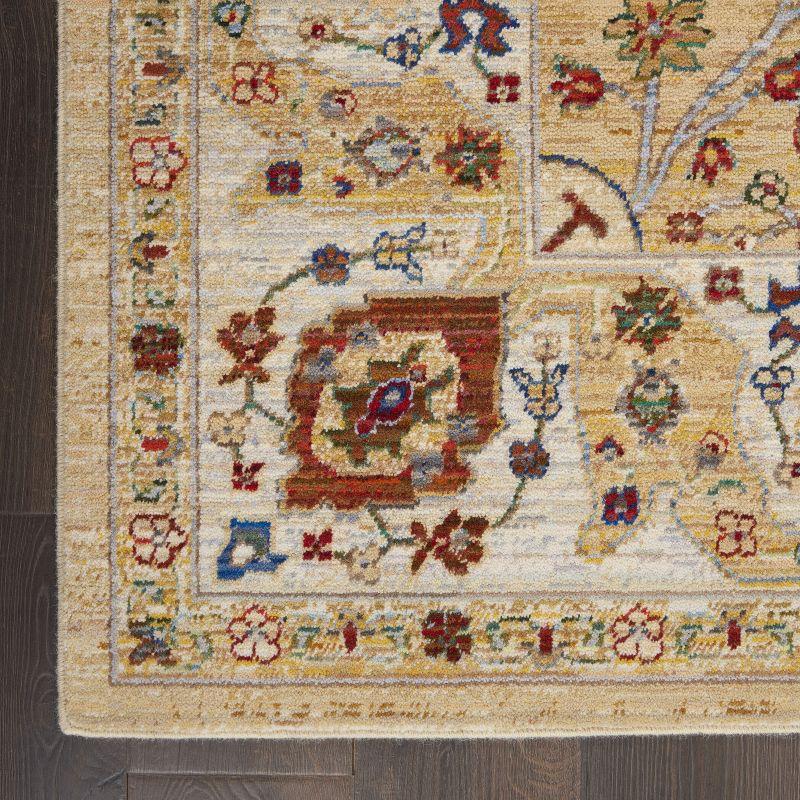 Nourison Majestic MST03 Beige/Red Indoor Area Rug - 7'9 x 9'9