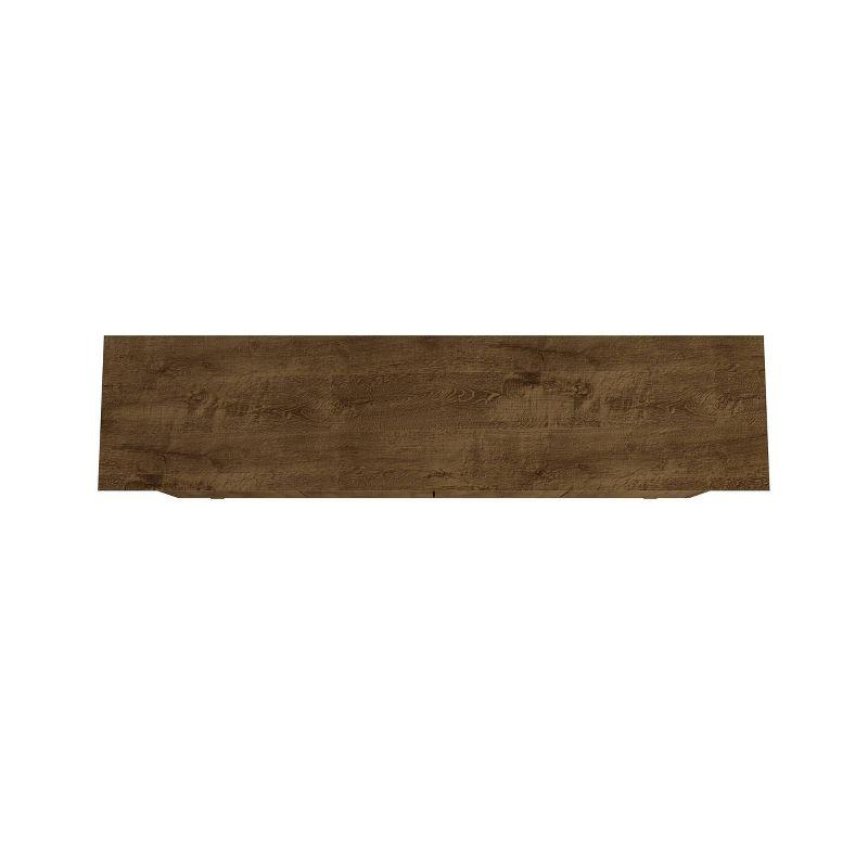 Manhattan Comfort 62.99" Yonkers Sideboard Rustic Brown: Mid-Century Modern, MDF, 4-Door Storage