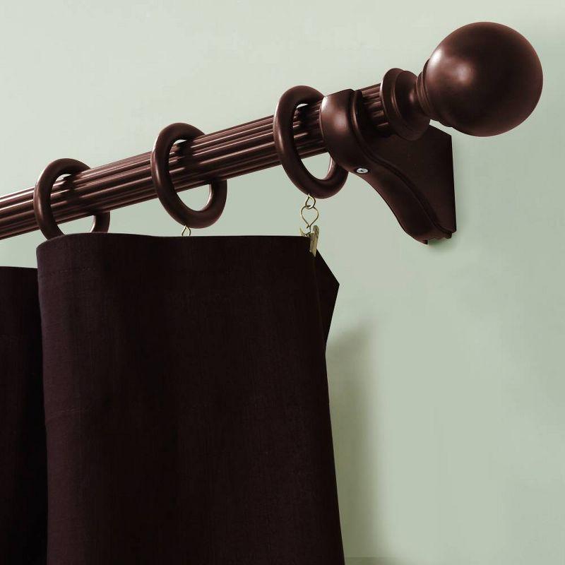 Wood Rod Pole Lumi Home Furnishings Mix and Match Wood Rings 3ct Mahogany