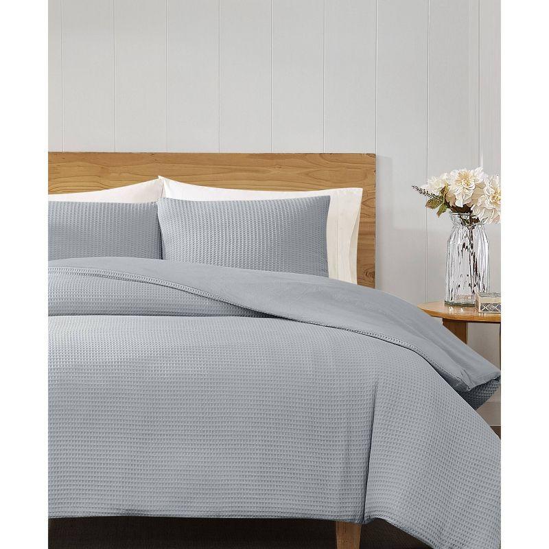 Cannon 2pc Twin/Twin XL Heritage Cotton Waffle Comforter Set Gray