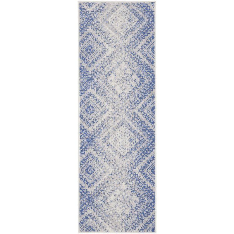 Nourison Whimsicle WHS17 Indoor only Area Rug - Ivory Blue 2' x 8'