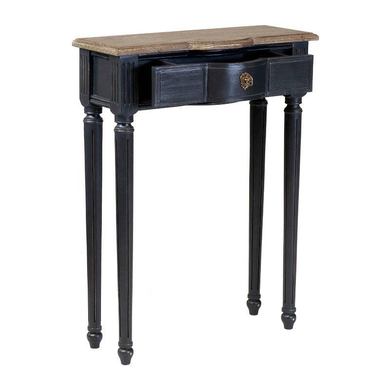 East at Main Lydia Console Table Black: 24" Entryway Table, Narrow, Nautical Style, Wood Frame