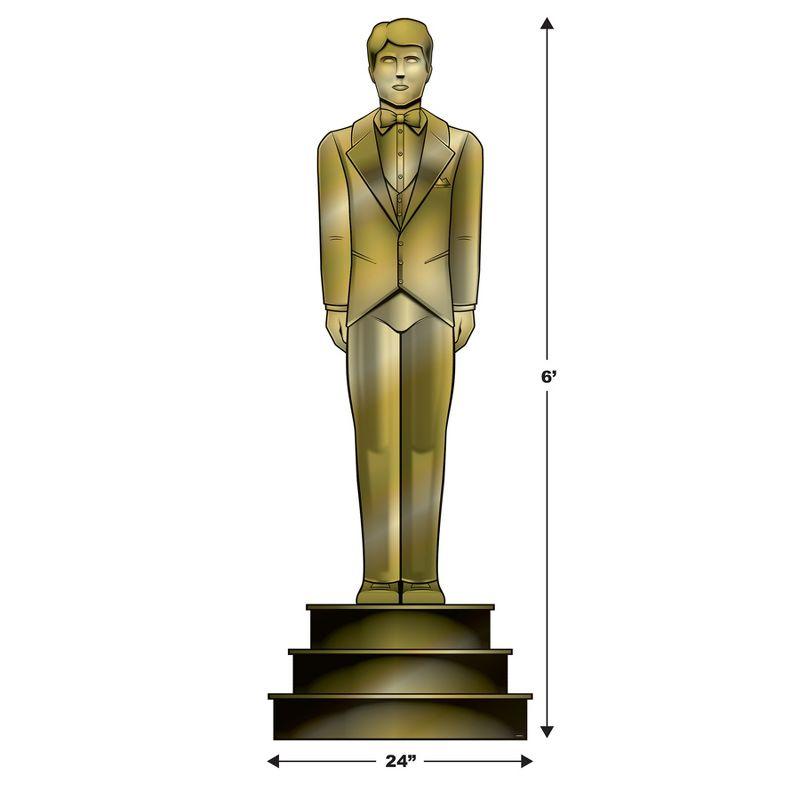 Beistle Red Carpet Male Statuette Stand-Up, 6� x 24?, (1/Box) Multicolored