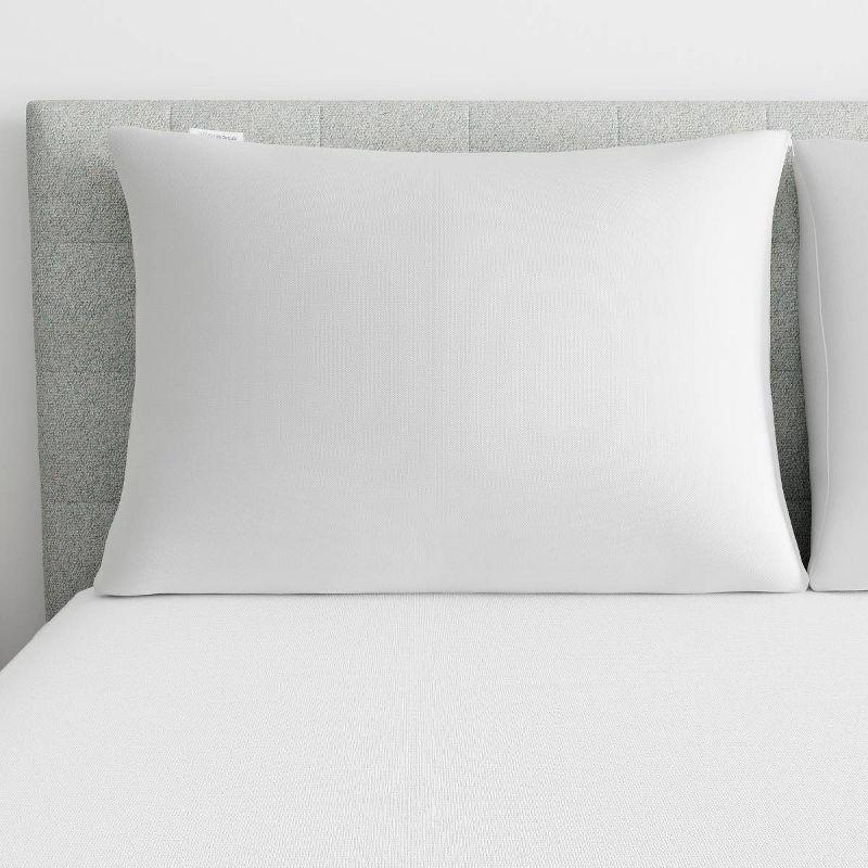 King Maximum Bed Bug and Allergy Protection Pillow Protector White - AllerEase: Hypoallergenic, Zippered, Moisture-Wicking Fabric