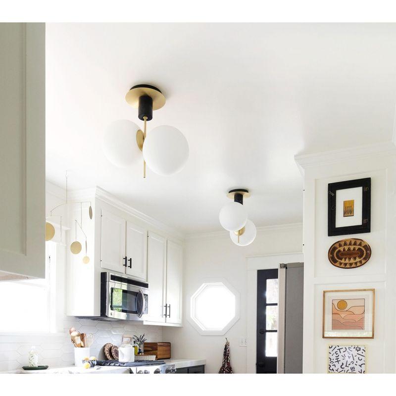 Drake 2 Light Glass Semi Flush Mount