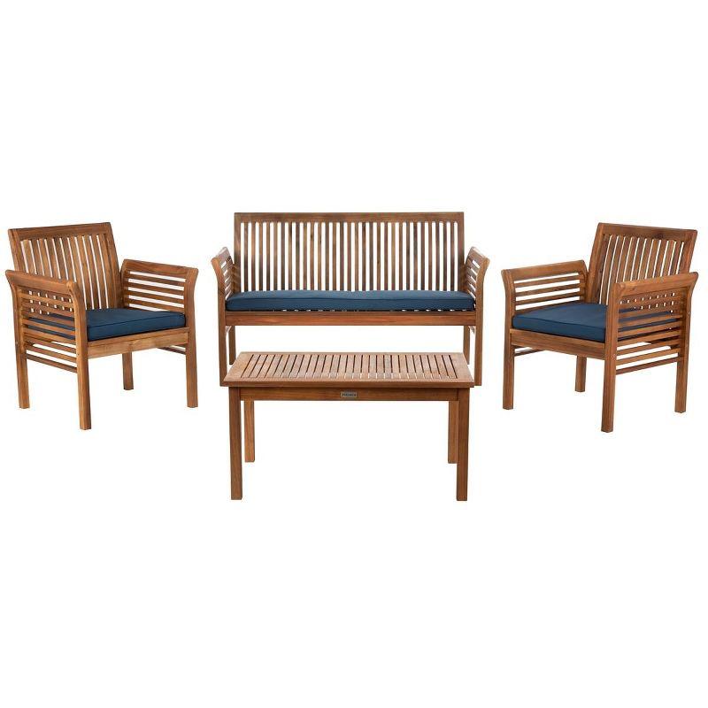 Carson 4 Piece Patio Outdoor Conversation Set  - Safavieh