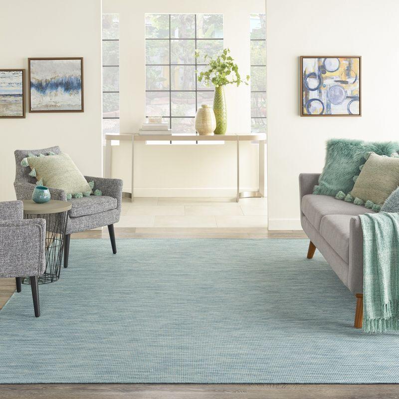 Nourison Positano POS01 Indoor/outdoor Area Rug - Aqua 7' x 10'