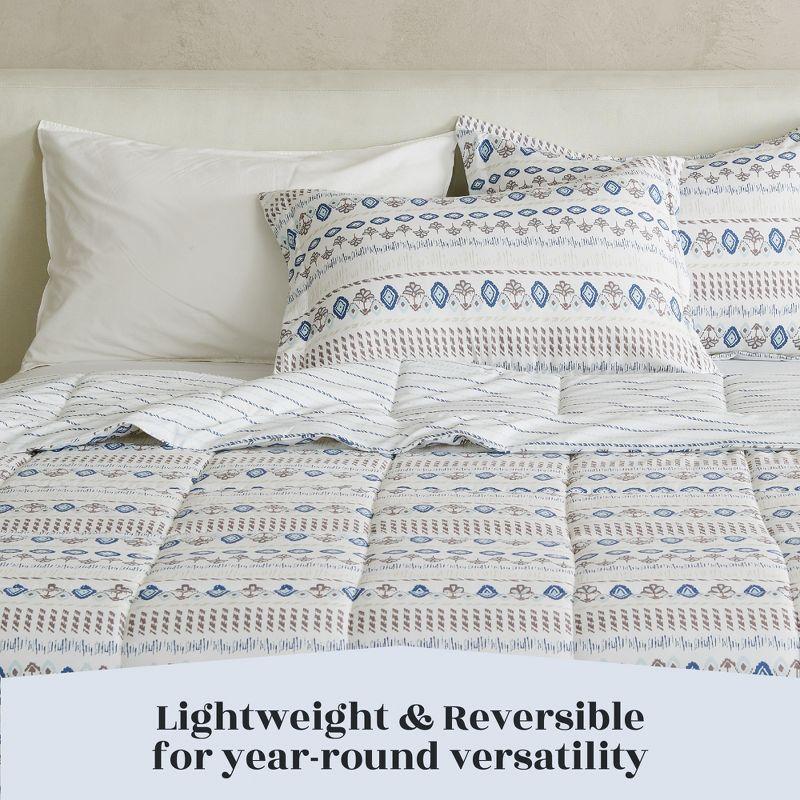 Printed Reversible Comforter and Sham Set - Great Bay Home