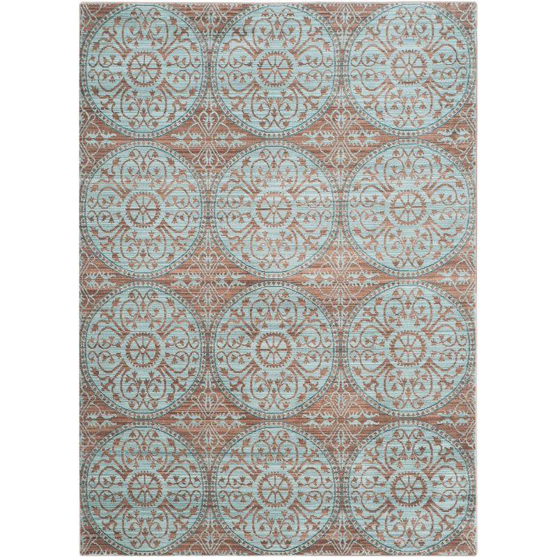 Valencia VAL214 Power Loomed Indoor Area Rug - Brown/Alpine - 5'x8' - Safavieh