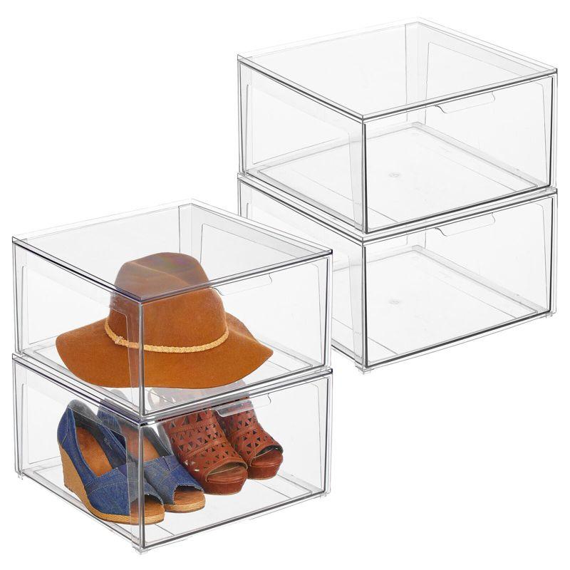 iDesign Clarity Closet Stacking Drawer Organizer 14 x 14 x 8 M4 (Set of 4)