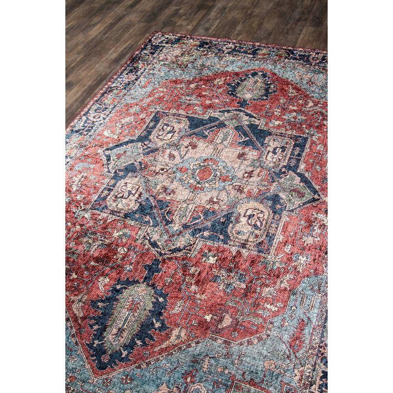Momeni 6'x9' Karachi Lauryn Machine Loomed Area Rug: Multicolored Medallion Pattern, Low Pile, Indoor Use, Polyester
