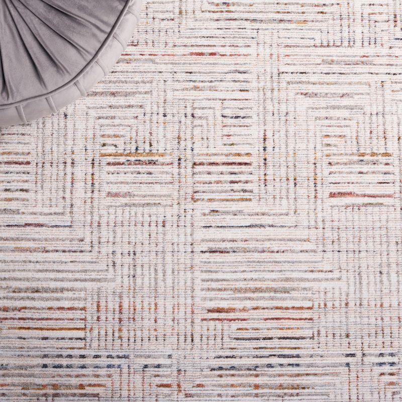 Harlow HAR105 Power Loomed Area Rug - Ivory Grey/Rust - 8'x10' - Safavieh.