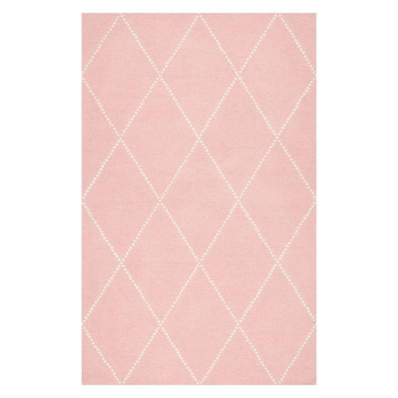 4'x6' Wool Hand Tufted Elvia Area Rug Baby Pink - nuLOOM