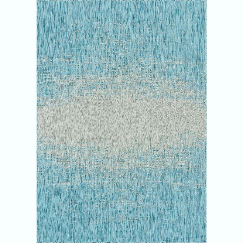 Unique Loom Outdoor Modern Ombre Abstract Woven Area Rug