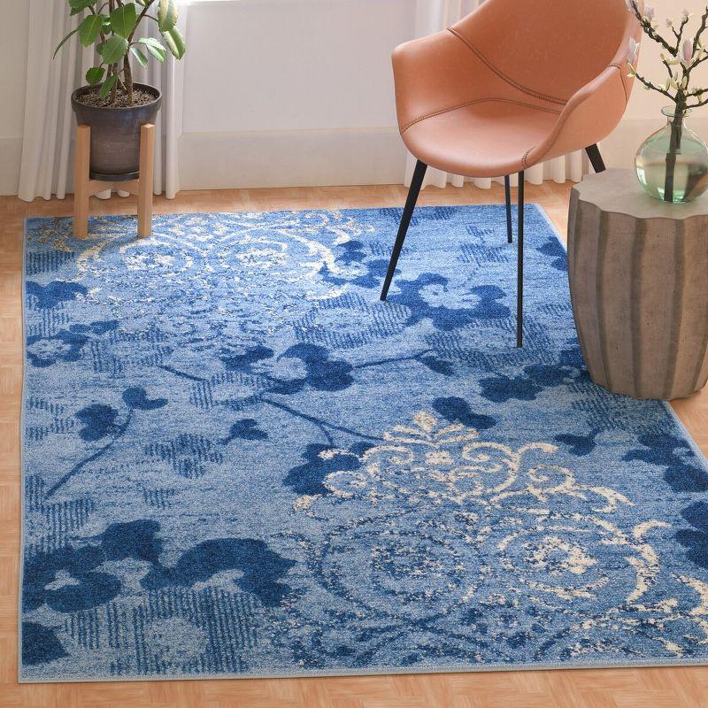 Adirondack ADR114 Machine Made Indoor Area Rug - Light Blue/Dark Blue - 5'-1"x7'-6" - Safavieh