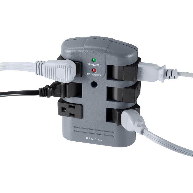 6-Outlet Pivot Plug Surge Protector Wall Mounted Power Strip