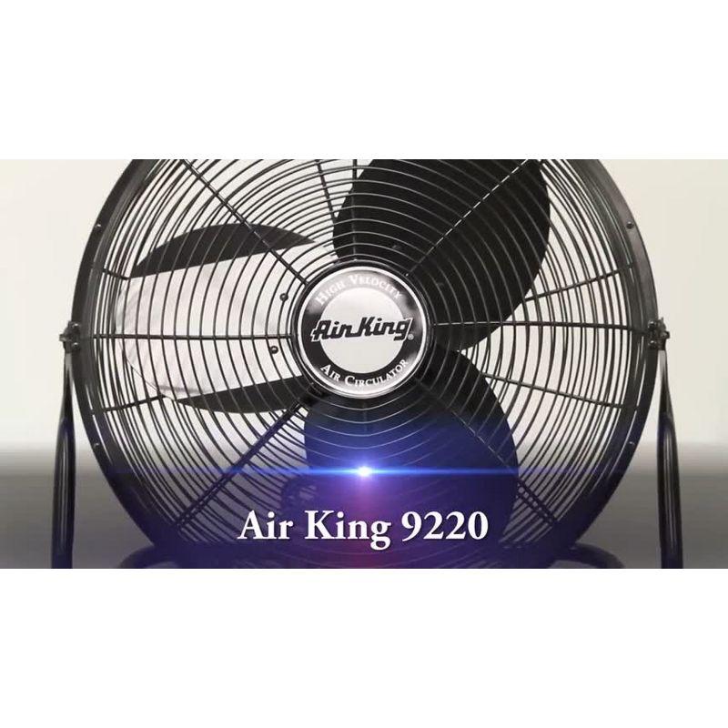 Air King 14 Inch 1/20 Horsepower 3-Speed Indoor Industrial and Commercial Enclosed Pivoting Warehouse Garage Steel Multi-Mount Fan, Black