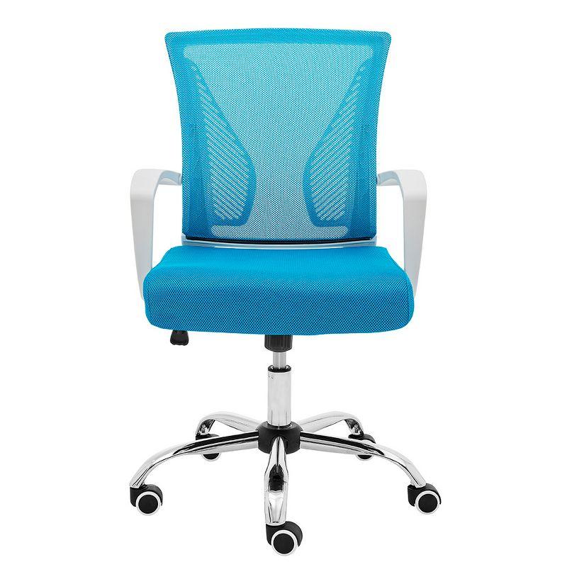 Modern Home Zuna Mid-Back Office Chair - White/Aqua