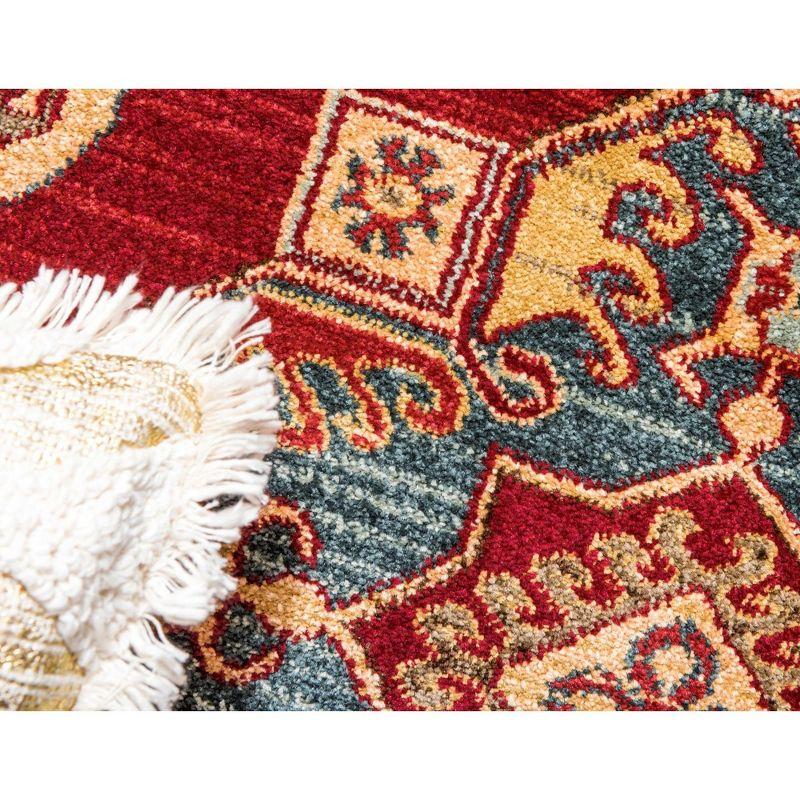 Unique Loom 2' 7 x 7' 1 Runner Red Sahand Philip Area Rug