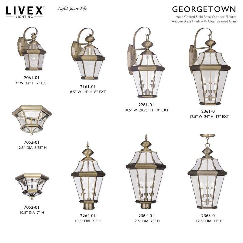 Livex Lighting Georgetown 1 - Light Wall Light in  Antique Brass