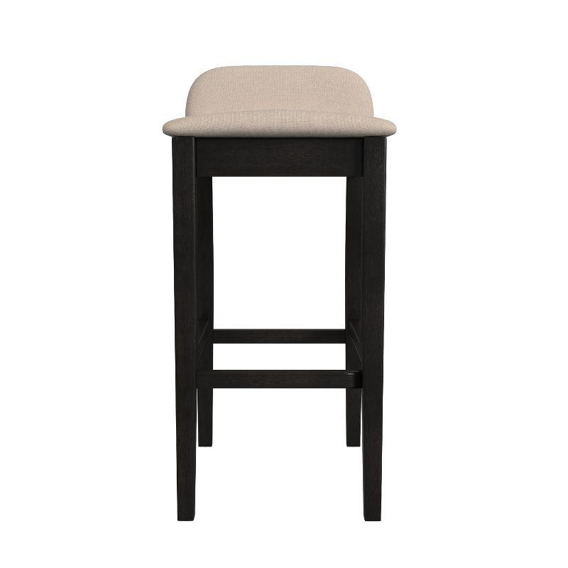 Maydena Barstool Black - Hillsdale Furniture: Non-Swivel, Counter Height, Low Back, Wood Legs