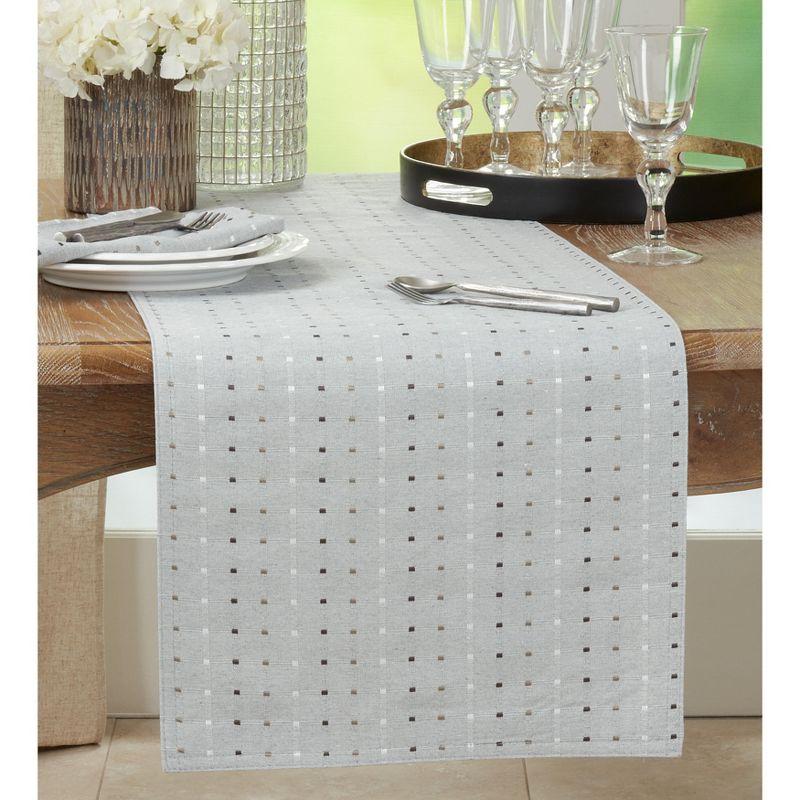 Saro Lifestyle Table Runner With Stitched Line Design