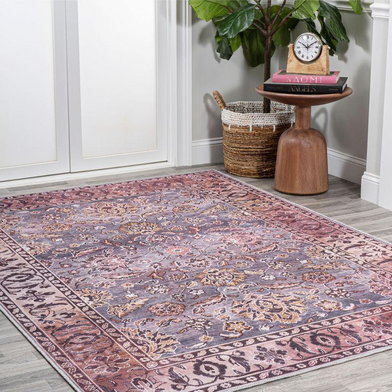 Victoria Ornate Persian All-Over Machine-Washable Area Rug - JONATHAN Y