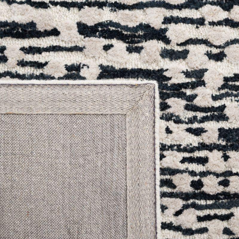 Metro Black and Ivory Hand-Tufted Wool Area Rug