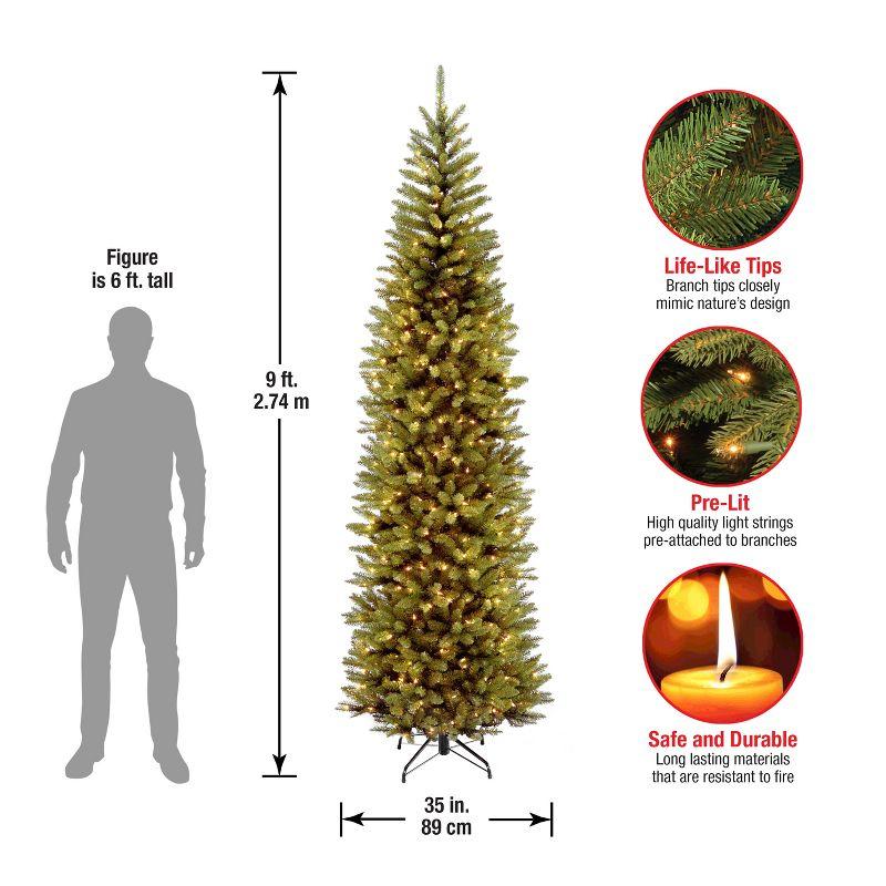 Pencil Slim Kingswood Fir Artificial Christmas Tree Clear Lights - National Tree Company