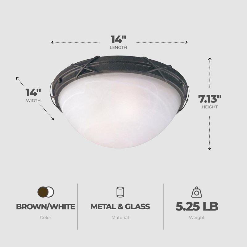 2 - Bulb Outdoor Flush Mount