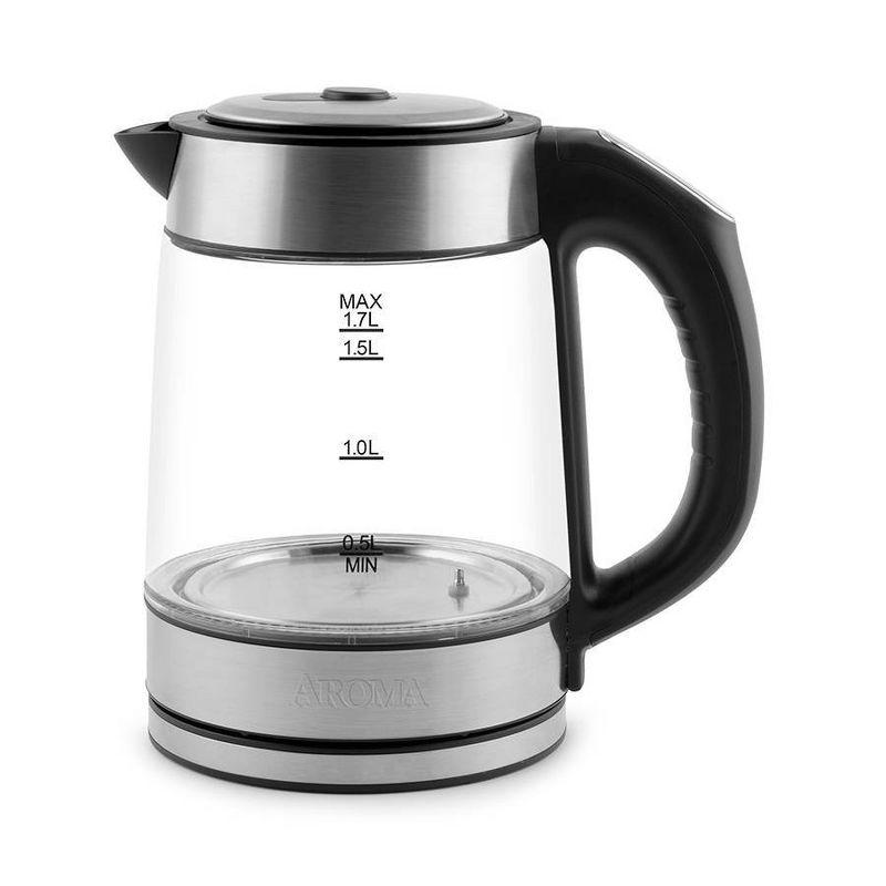 Aroma 1.7L Digital Programmable Glass Kettle with LED Illumination