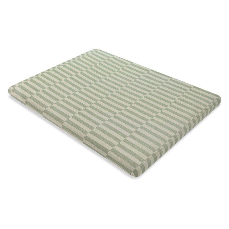 Babyletto Muslin All-Stages Midi Crib Sheet, GOTS Certified Organic Cotton - Moss Stripe