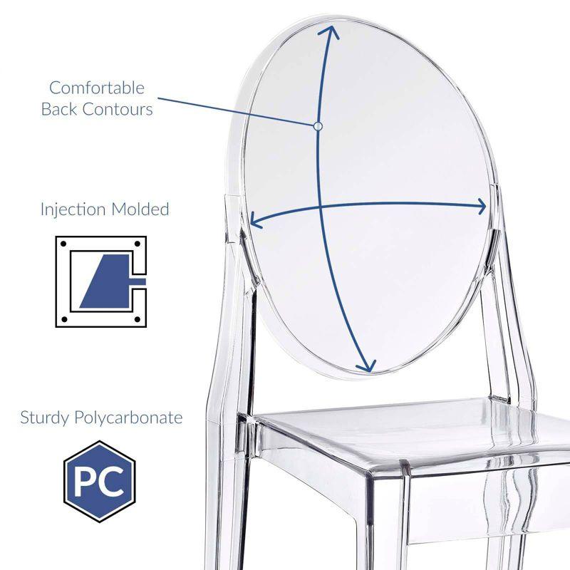 Ethereal Clear Acrylic Side Chair Set of 2 - Modern Design