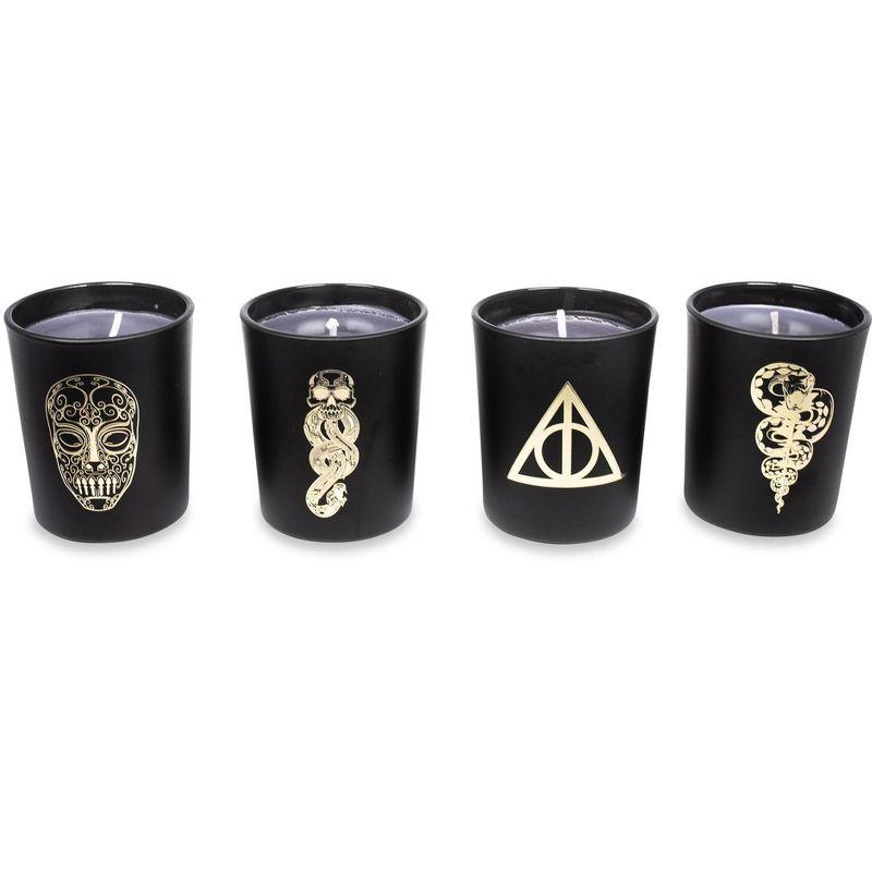 Black Soy Wax Scented Candle Set with Wizard Symbols