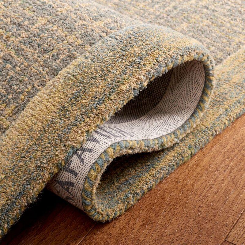 Abstract ABT220 Handmade Indoor Area Rug - Gold/Grey - 6'x9' - Safavieh