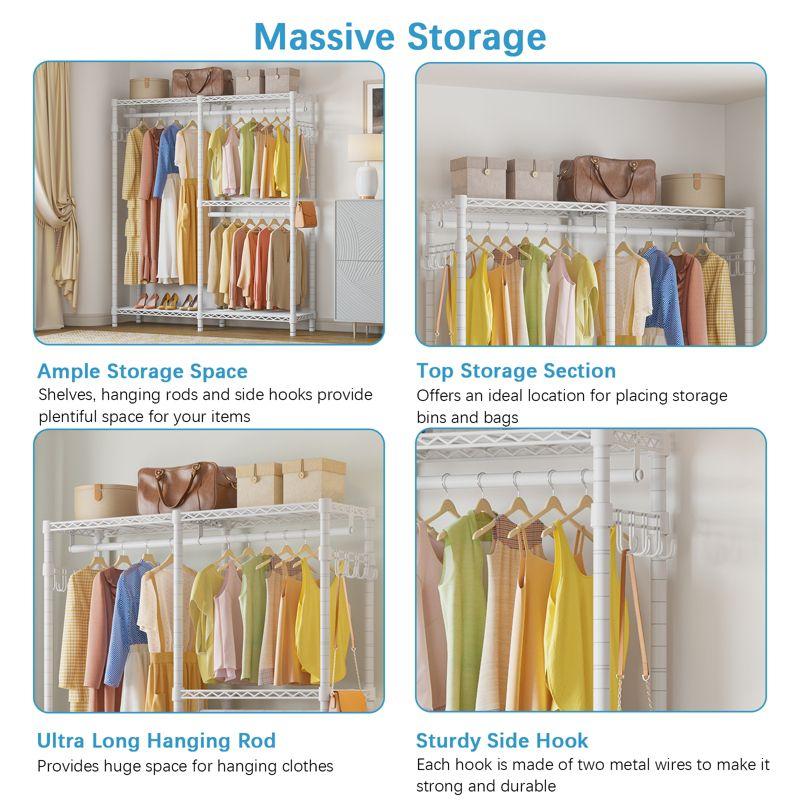 VIPEK V4s Garment Rack Bedroom Armoires Compact Freestanding Closet Storage Organizer, White
