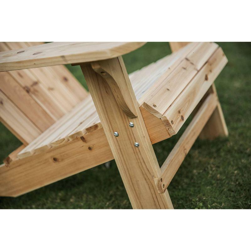 Adirondack Chair Wood - Patio Festival: Solid Fir, Outdoor Seating, Rustic Farmhouse Style, UV & Water-Resistant