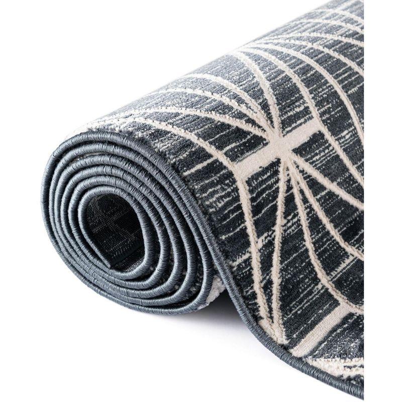 Jill Zarin Uptown Collection Area Rug - Fifth Avenue (8'  x 10' Rectangle Navy Blue/Ivory)