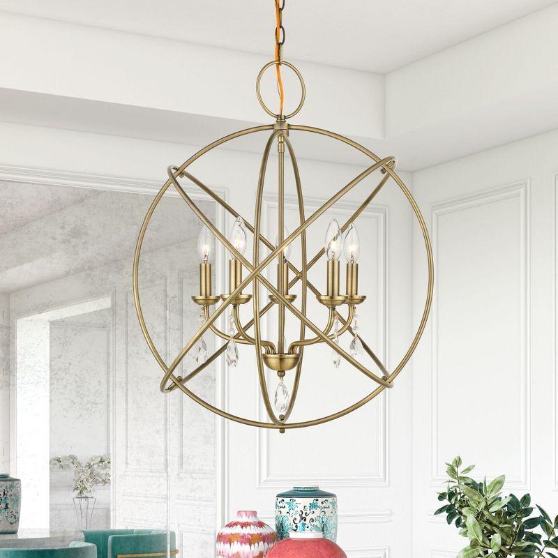 Livex Lighting Aria 5 - Light Chandelier in  Antique Brass