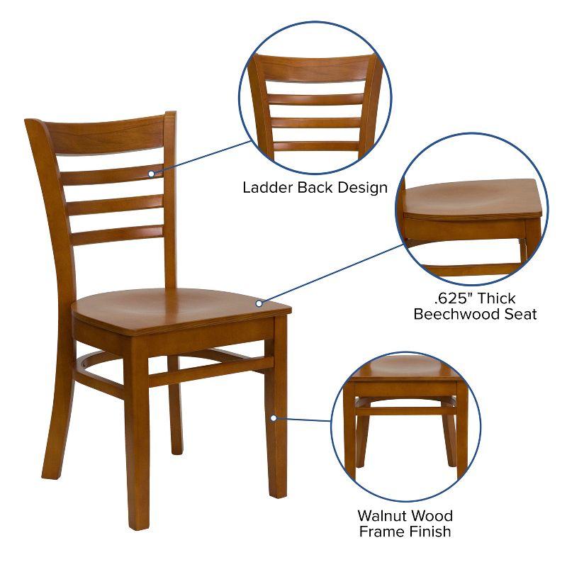 Red Barrel Studio® Ladder Back Wooden Restaurant Chair