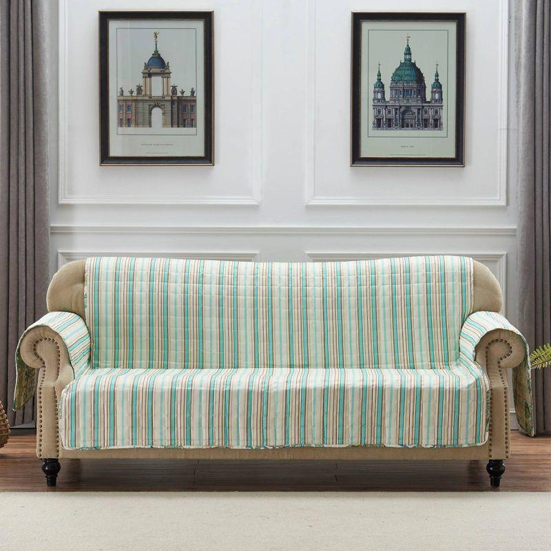 Barefoot Bungalow Atlantis Jade Reversible Furniture Slipcover