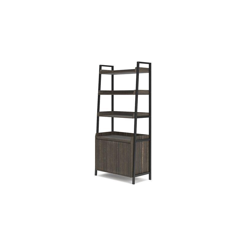 Signature Design by Ashley Contemporary Zendex 72" Bookcase, Dark Brown