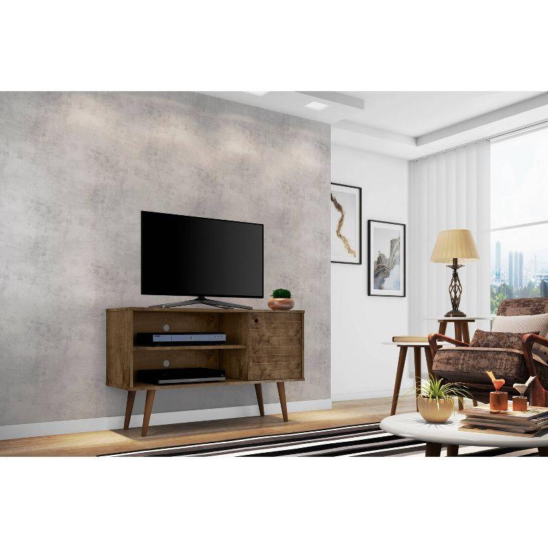 Liberty Mid-Century Modern 2 Shelves and 1 Door TV Stand for TVs up to 46" - Manhattan Comfort